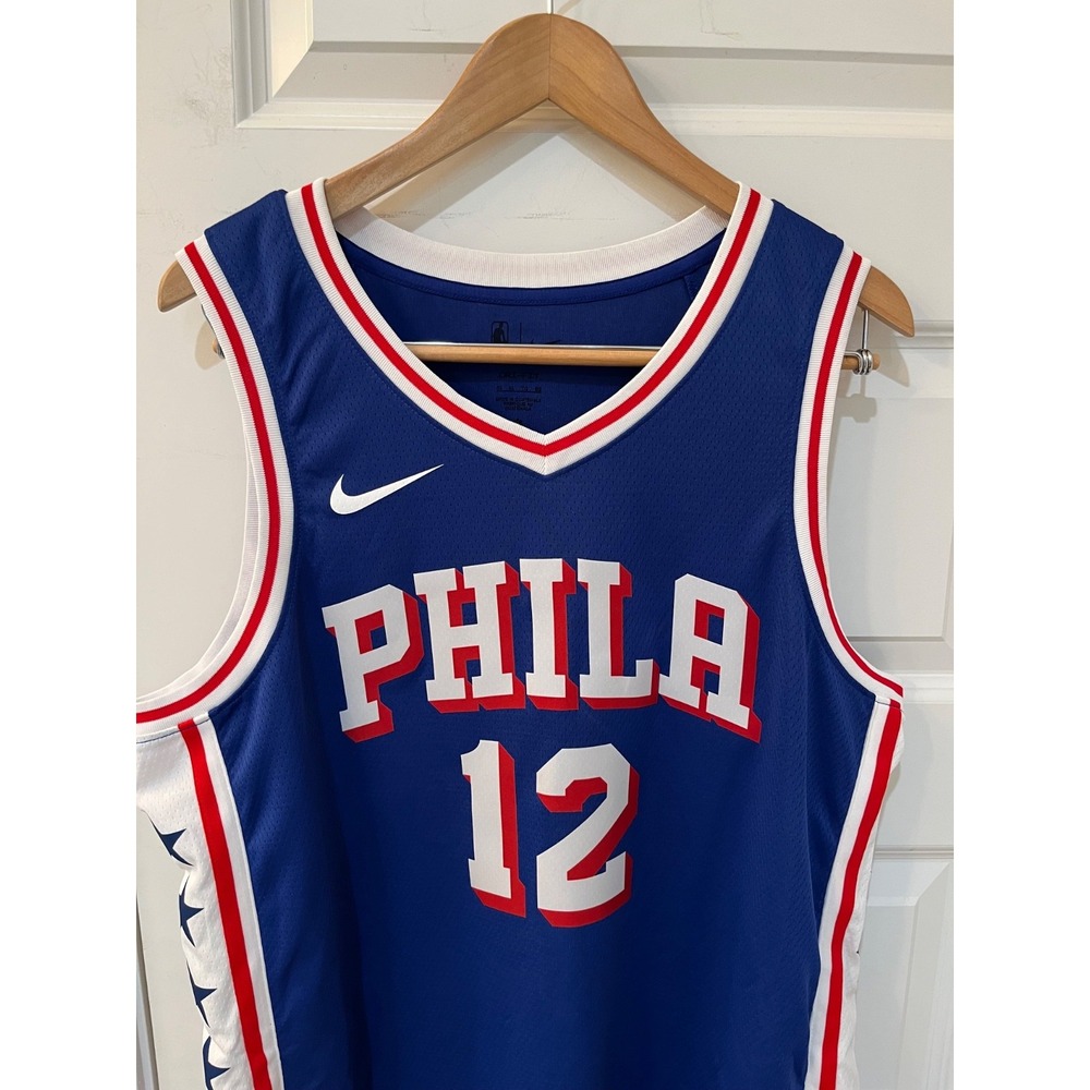 Nike NBA Philadelphia 76ers Tobias Harris 12 Royal Blue Swingman Jersey Mens XL